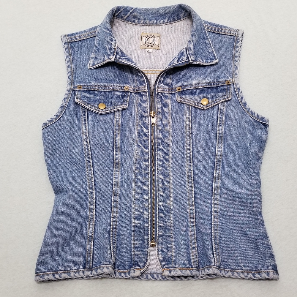 Vintage Denim Vest w Zipper